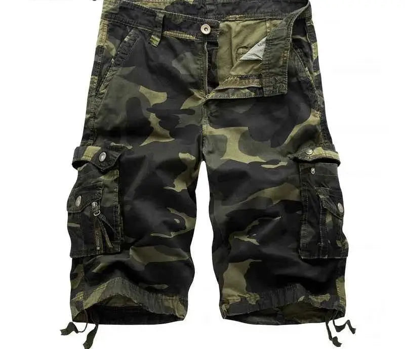 2025 Military Camouflage Cargo Shorts For Men Multi Pocket Army Casual Bermuda Shorts Summer Fashion