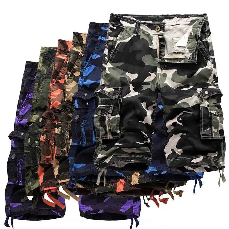 2025 Military Camouflage Cargo Shorts For Men Multi Pocket Army Casual Bermuda Shorts Summer Fashion