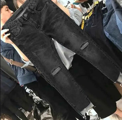Women Denim Skinny Jeans Ripped Jeans Trendy Denim Trousers TeenStylo Casual Everyday Wear