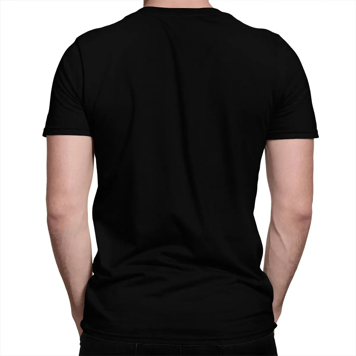Black Hunter X Hunter graphic detail close-up on men's short sleeve anime streetwear tee | TeenStylo