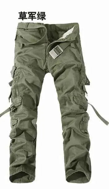 Mens Tactical Cargo Pants Multi Pocket Washed Cotton Loose Fit Overalls For Men Sizes 28 To 42