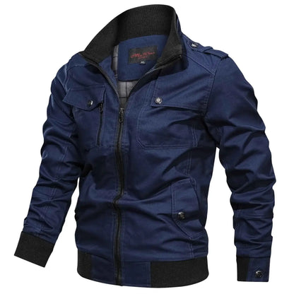 2025 Spring And Autumn Bomber Jacket For Men Slim Fit Windbreaker Tactical Military Casual Coat