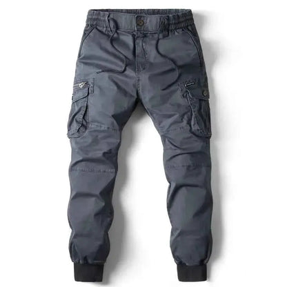 Mens Cargo Pants Cotton Full Length Jogging Casual Trousers Military Style Streetwear Work Tactical Plus Size