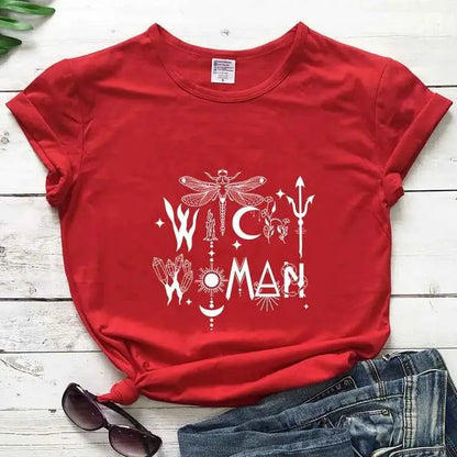Witchy Woman 100 Percent Cotton T Shirt Gothic Graphic Tee For Women Casual Top Sizes S To XXXL