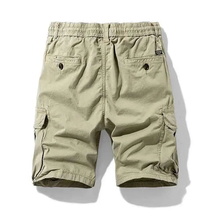 Men's Summer Cargo Shorts Cotton Breathable Quick Dry Multi Pocket Hip Hop Style Casual Shorts