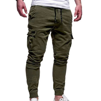 Men's Oversize Cargo Pants 2025 New Casual Solid Drawstring Elastic Waist Joggers Sweatpants Streetwear