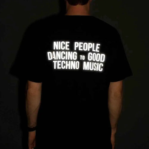 Reflective Unisex T Shirt Nice People Dancing Graphic Cotton Tee Fashionable Casual Top For Night Safety