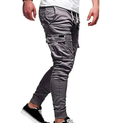 Men's Oversize Cargo Pants 2025 New Casual Solid Drawstring Elastic Waist Joggers Sweatpants Streetwear