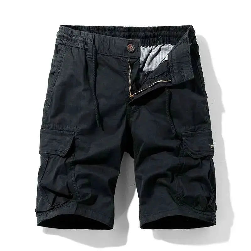 Men's Summer Cargo Shorts Cotton Breathable Quick Dry Multi Pocket Hip Hop Style Casual Shorts