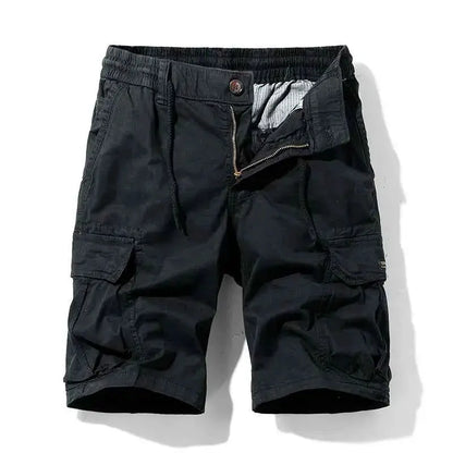 Men's Summer Cargo Shorts Cotton Breathable Quick Dry Multi Pocket Hip Hop Style Casual Shorts