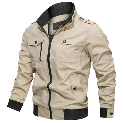 2025 Spring And Autumn Bomber Jacket For Men Slim Fit Windbreaker Tactical Military Casual Coat