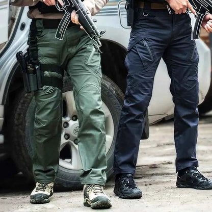 IX9 City Military Tactical Pants For Men SWAT Combat Army Hiking Cargo Waterproof Outdoor Trousers