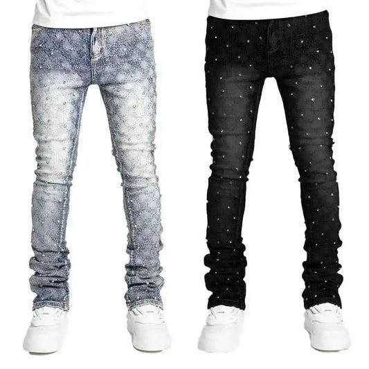 Men Slim Stacked Jeans For Modern Casual Wear Denim Pants By TeenStylo Premium Quality