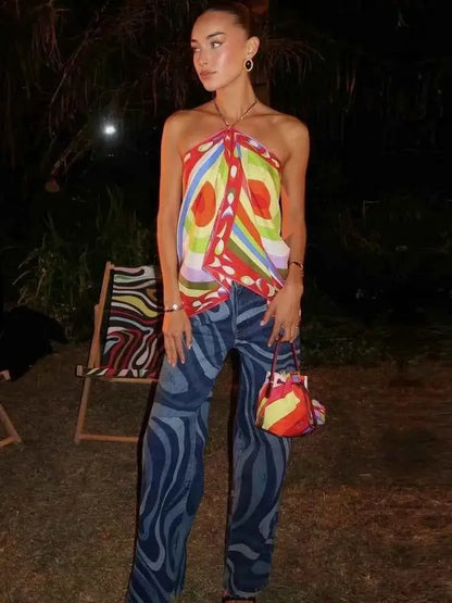Women High Waist Wide Leg Denim Jeans Trousers Shiny Straight Long Pants Casual 2025 Autumn Winter
