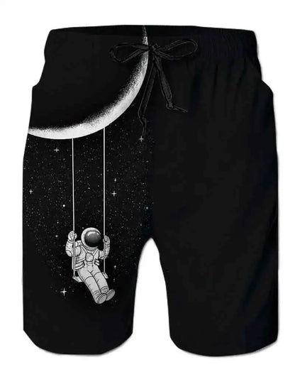 Funny Animal Dinosaur Beach Shorts For Men 3D Printed Surf Board Shorts Summer Hawaii Swim Trunks