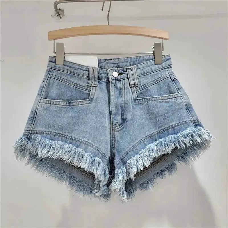 Raw Denim High Waisted Shorts For Women By TeenStylo Classic Jeans Style Everyday Wear