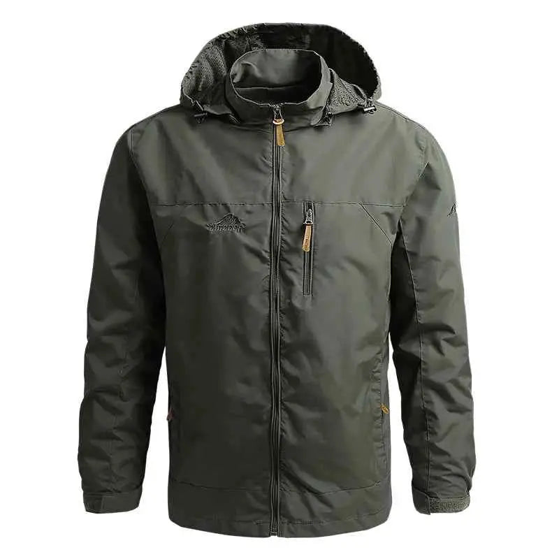 Men Winter Jacket Waterproof Hooded Windbreaker For Hiking Camping Outdoor Outerwear 2024