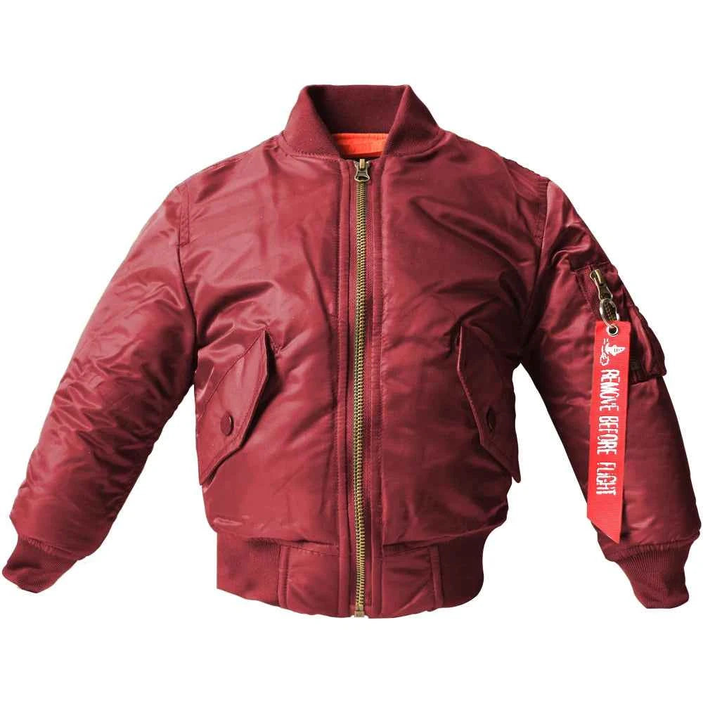 Yesars Kids Winter Jacket MA1 Bomber Flight Coat For Boys 2T To 12T Warm Windproof Waterproof Outerwear