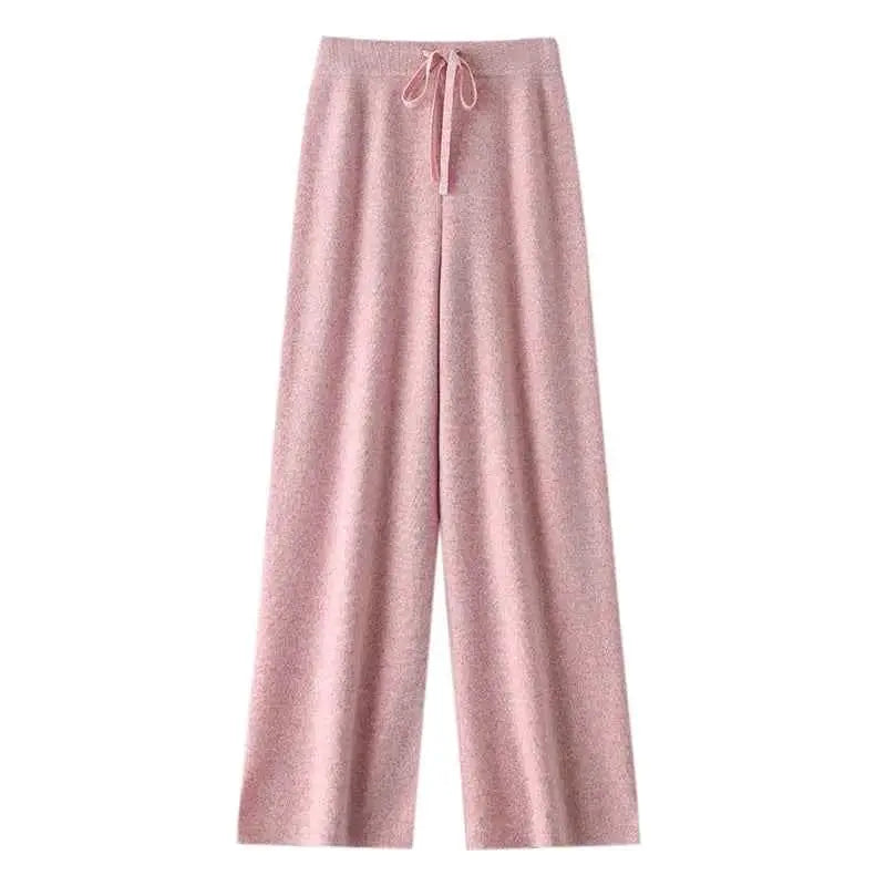 TeenStylo Merino Wool Women's Knitted Trousers Premium Soft Cozy Knit Pants For Everyday Comfort