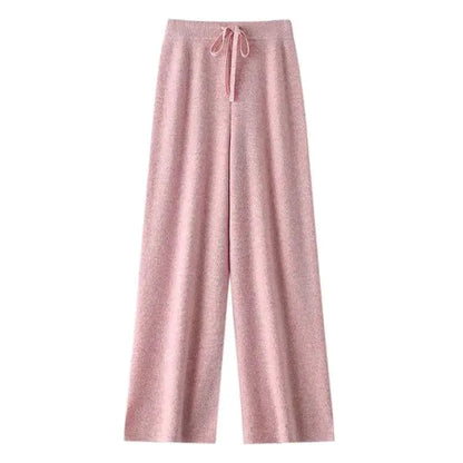 TeenStylo Merino Wool Women's Knitted Trousers Premium Soft Cozy Knit Pants For Everyday Comfort
