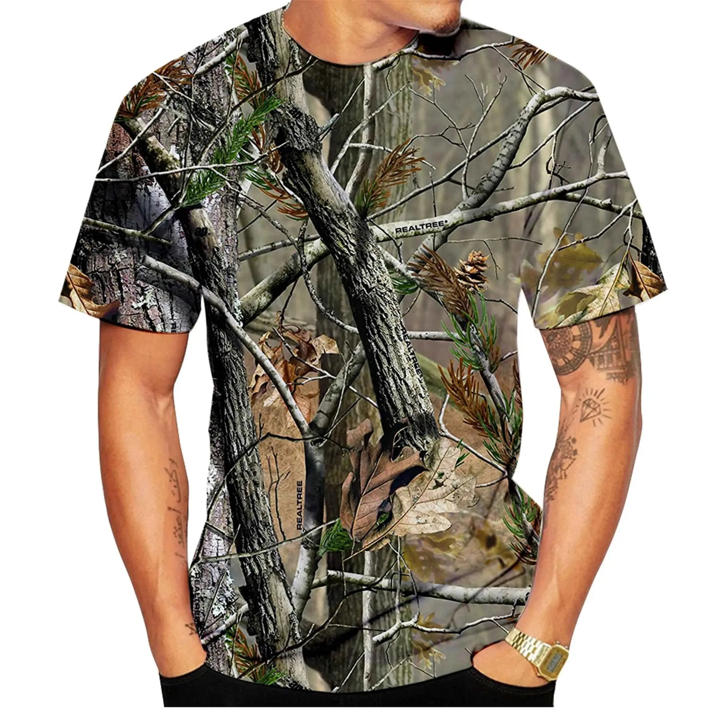 Summer Fashion 3D Camouflage Print Unisex Casual Short Sleeve T Shirt For Everyday Wear