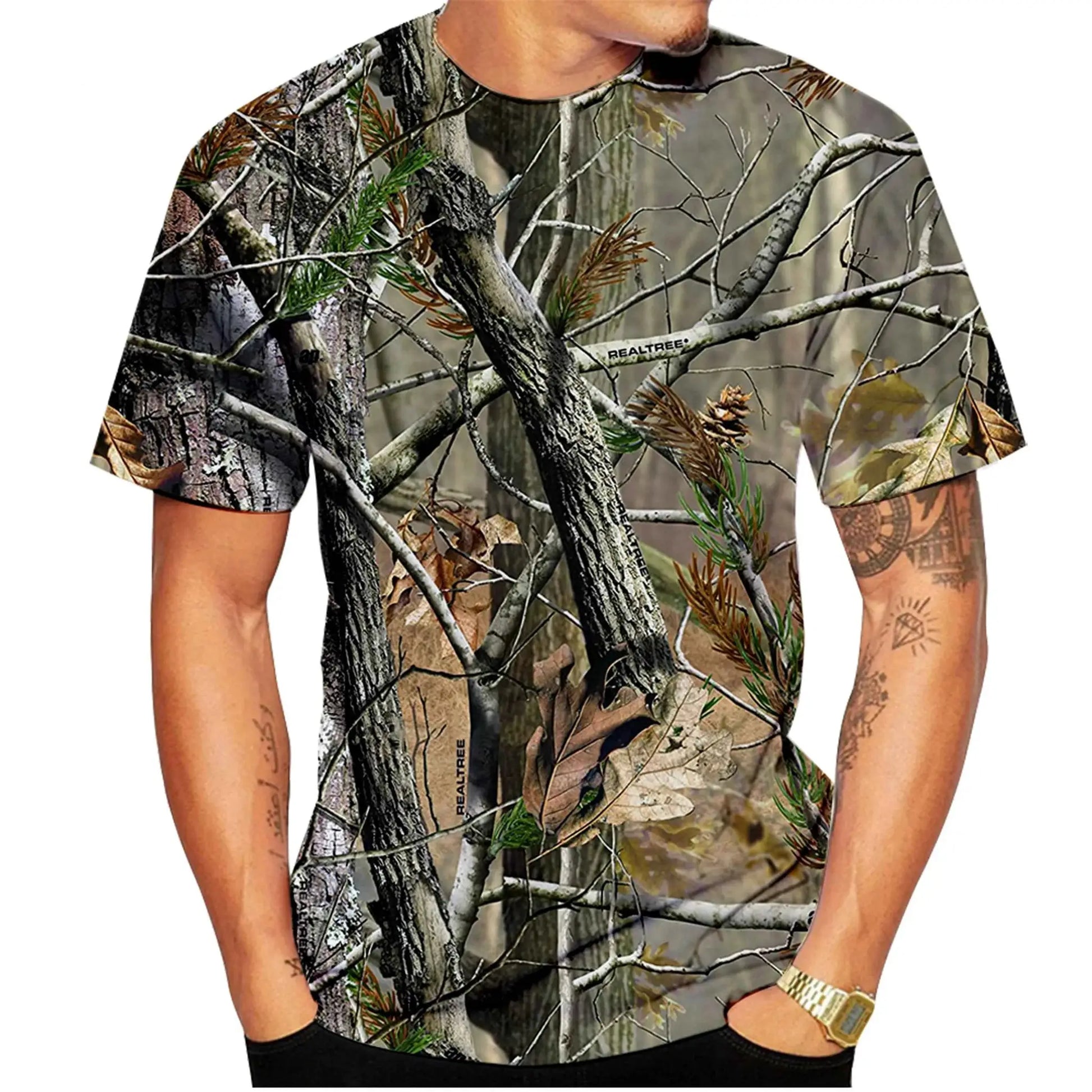 Summer Fashion 3D Camouflage Print Unisex Casual Short Sleeve T Shirt For Everyday Wear