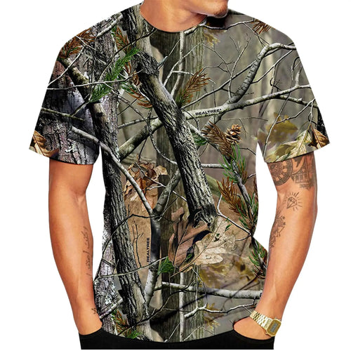 Summer Fashion 3D Camouflage Print Unisex Casual Short Sleeve T Shirt For Everyday Wear