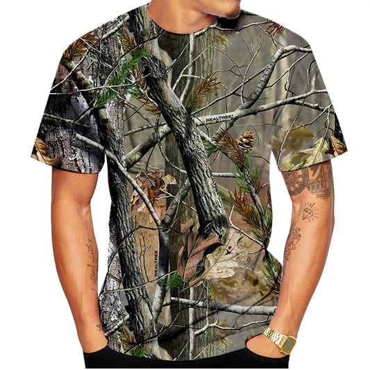 Summer Fashion 3D Camouflage Print Unisex Casual Short Sleeve T Shirt For Everyday Wear