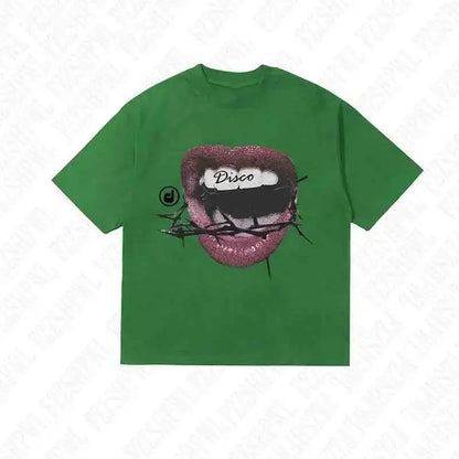 Cotton T Shirt Aesthetics Graphic Print Oversized Hip Hop Tee Rock Gothic Streetwear Short Sleeve Punk Retro Emo