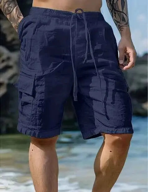 Men Loose Cargo Shorts With Pockets Beach Streetwear Sports Casual Running Shorts