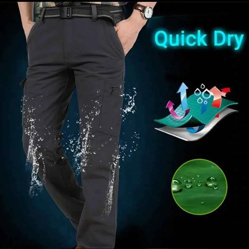 Outdoor Waterproof Tactical Cargo Pants For Men Summer Casual Breathable Quick Dry Military Army Long Trousers