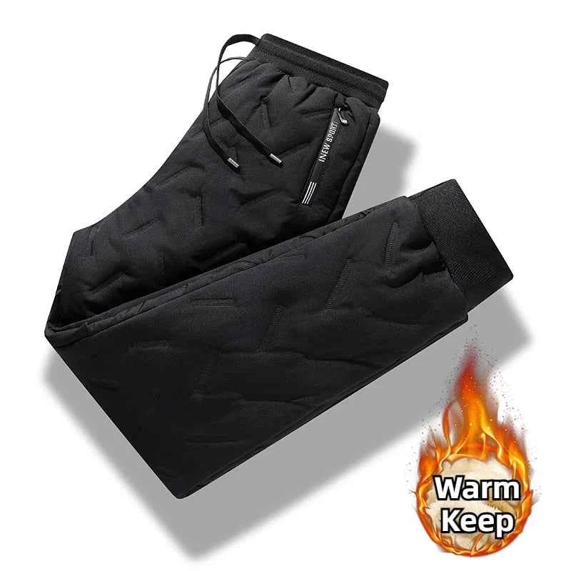 Men Open Crotch Thermal Sweatpants Winter Thickened 7XL Sport Casual Trousers With Hidden Zippers