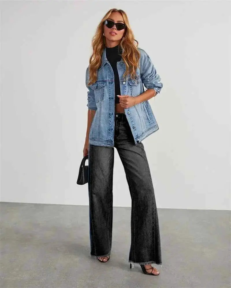 Women Street Straight Leg Jeans Loose Fit From TeenStylo For Casual Everyday Wear Denim