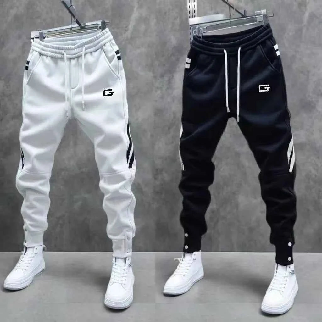 2024 New Men Joggers Autumn Winter Sweatpants Drawstring Casual Workout Cotton Sports Trousers Clothing
