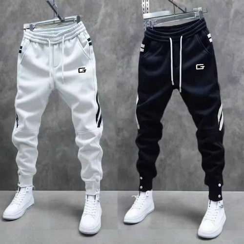2024 New Men Joggers Autumn Winter Sweatpants Drawstring Casual Workout Cotton Sports Trousers Clothing