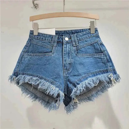 Raw Denim High Waisted Shorts For Women By TeenStylo Classic Jeans Style Everyday Wear