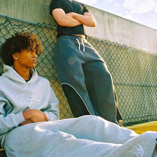 Letter Embroidery Patch Sports Pants Elastic Unisex Casual Pants For Everyday Wear