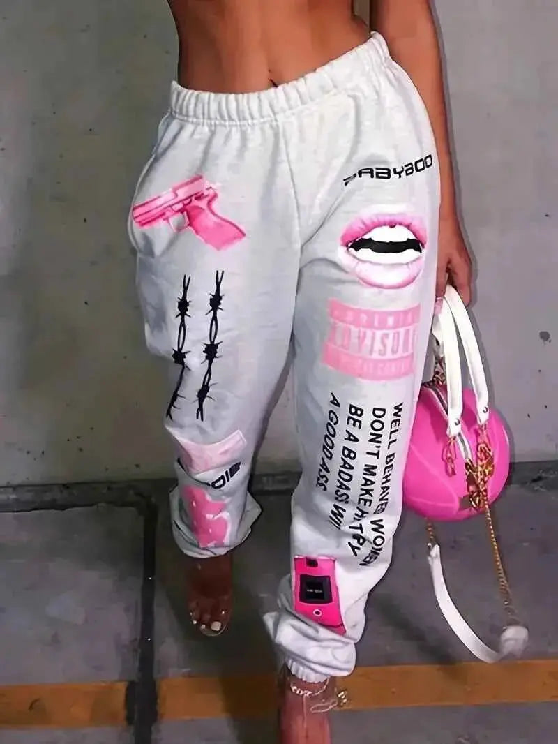 Women Elastic Waist Sports Casual Harem Pants Ankle Length High Street Style Activewear By TeenStylo