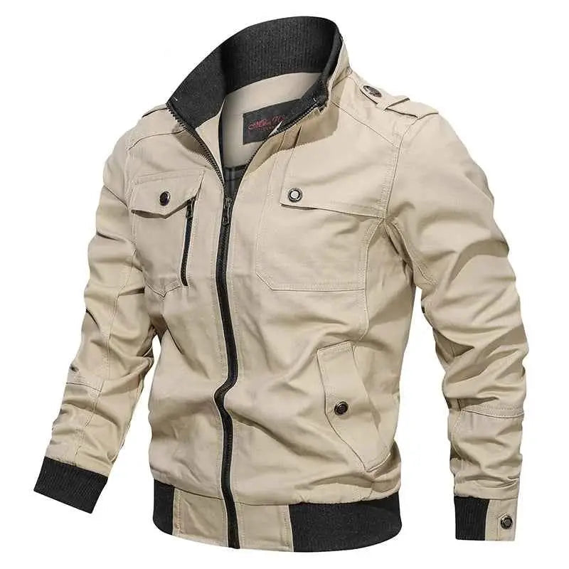 2025 Spring And Autumn Bomber Jacket For Men Slim Fit Windbreaker Tactical Military Casual Coat