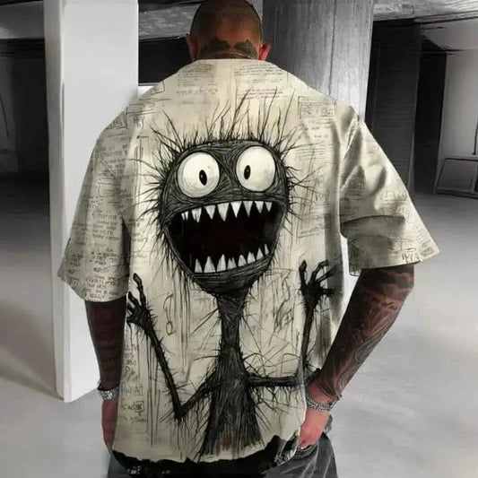 Men's 3D Print Oversized Short Sleeve T Shirt Summer Casual Retro Style | TeenStylo — TeenStylo