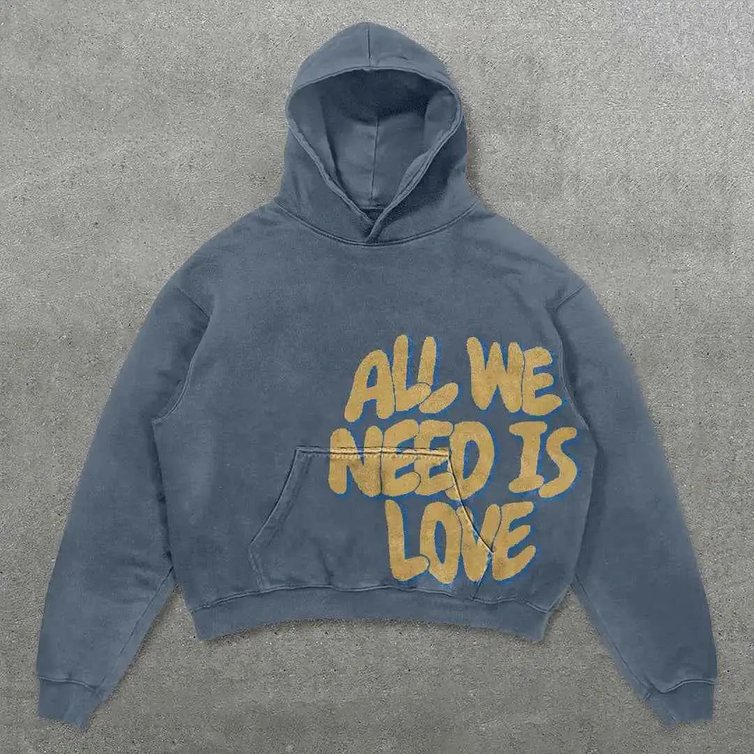 Y2K Hoodie Sweatshirt for Men and Women Oversized Harajuku Gothic Graphic Print Pullover Hoodie