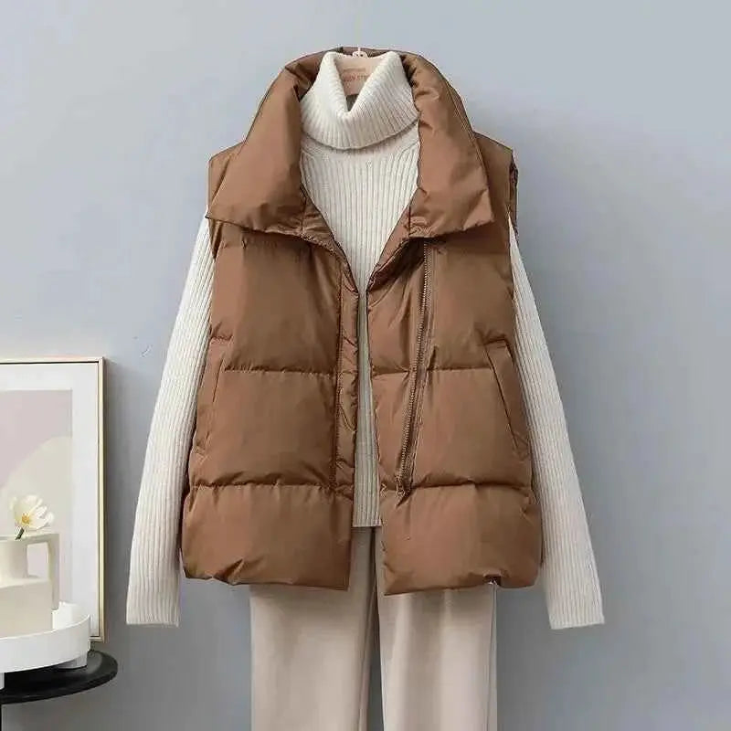 Winter Warm Cropped Vest Jackets For Teens By TeenStylo Soft Fleece Lined Puffer Outerwear
