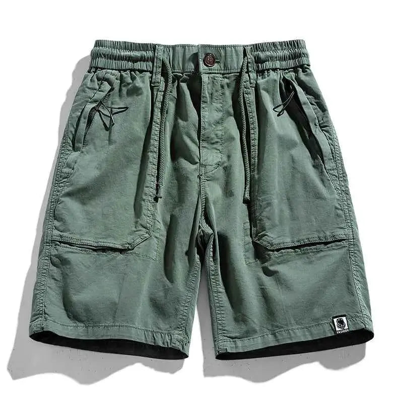 Men Summer Casual Classic Multi Pocket Camouflage Cotton Cargo Shorts Vintage Twill