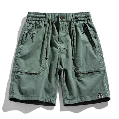Men Summer Casual Classic Multi Pocket Camouflage Cotton Cargo Shorts Vintage Twill