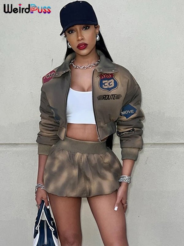 Women's Tie-Dye 2-Piece Tracksuit Set