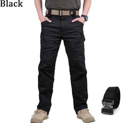 IX9 City Military Tactical Pants For Men SWAT Combat Army Hiking Cargo Waterproof Outdoor Trousers