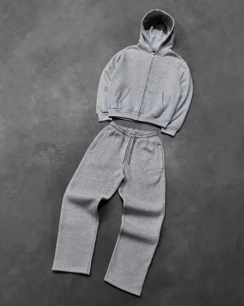 Y2K Men's Street Retro Gothic Tracksuit Set With Personality Pattern Embroidery Harajuku Hip Hop Style Oversized