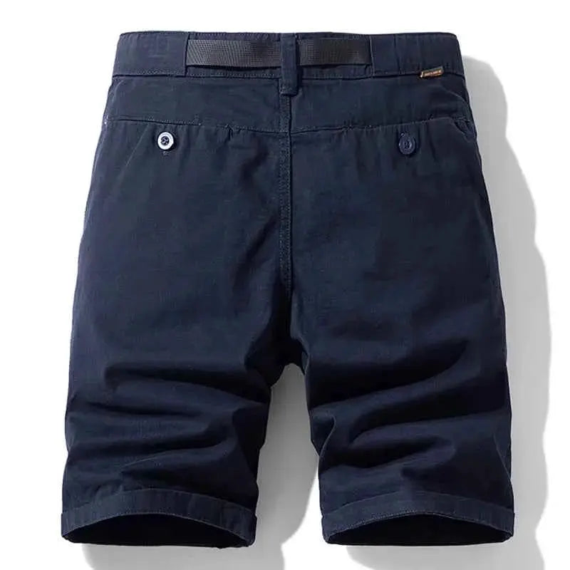 Mens Summer Solid Classic Cargo Shorts Cotton Jogger Bermuda Beach Vintage Twill