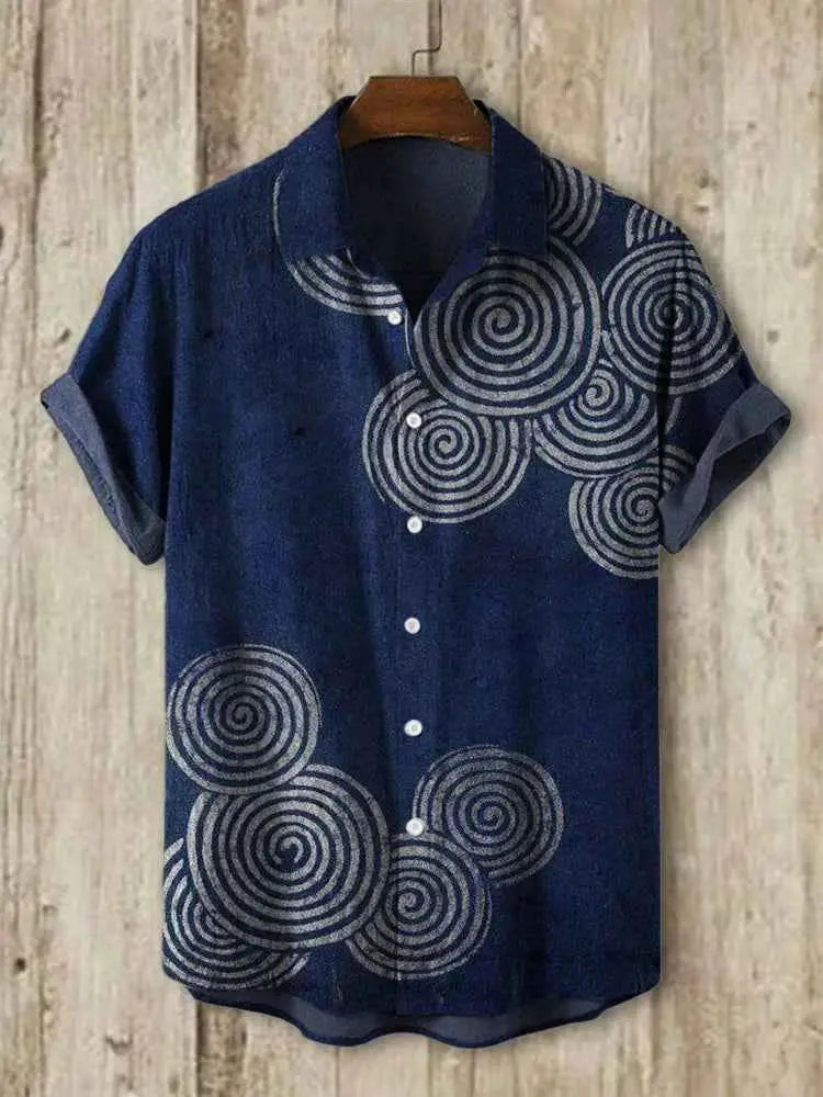 Mens 3D Printed Casual Shirt For Vacation Beachwear Lightweight Breathable Summer Top