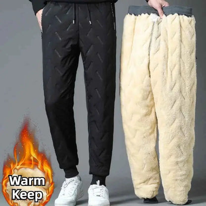 Men Open Crotch Thermal Sweatpants Winter Thickened 7XL Sport Casual Trousers With Hidden Zippers
